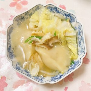 水餃子リメイク　白菜入りスープ餃子